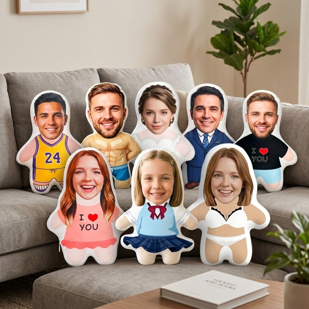 Custom Face Pillow I Love Design Photo Pillows Couples Gift