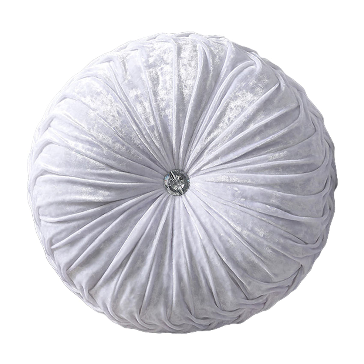 HLOVME Round Velvet Pillow for Couch Small Handmade Decorative Throw Pillow for Bed Bedroom 13.7” Wine Red