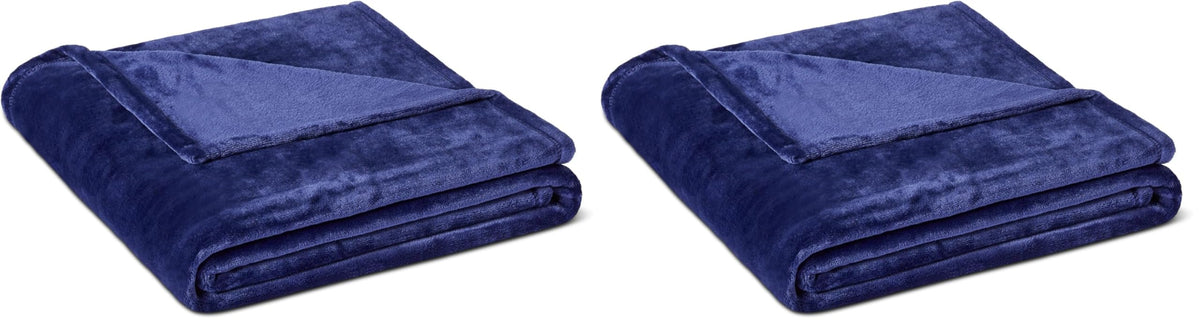 Amazon Basics Soft Fleece Throw Blanket,Cozy, Feels Comfortable on Skin, Fade-Resistant, Warm for Couch & Sofa, 50 x 60 Inches, Black