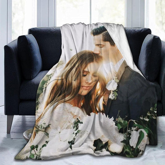 QETXVI Custom Blanket with Photos, USA Made 40"x 50"