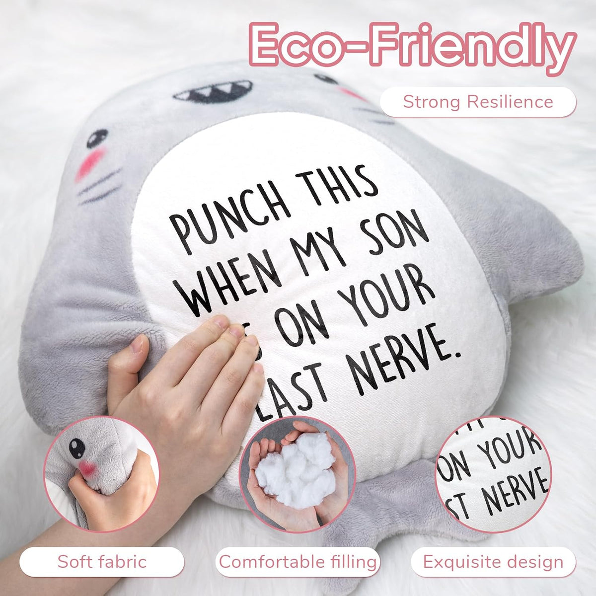 Funny Daughter in Law Gifts - Novelty Cute Shark Pillow