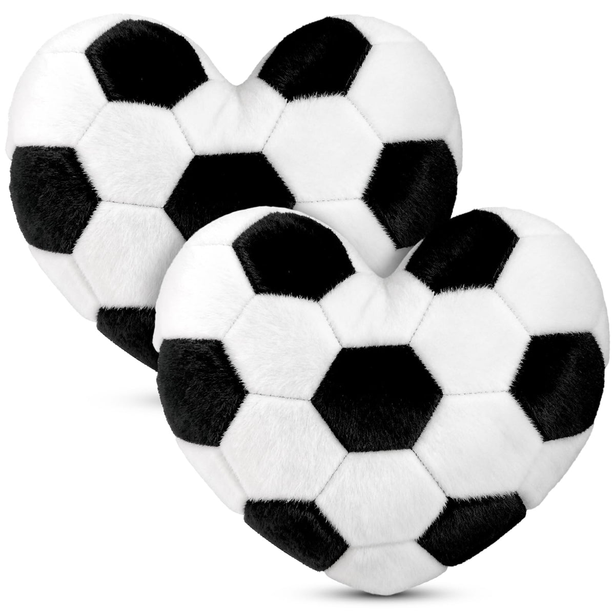 2Pcs 11" Fluffy Football Throw Pillow for Game Day Sofa Car Decor