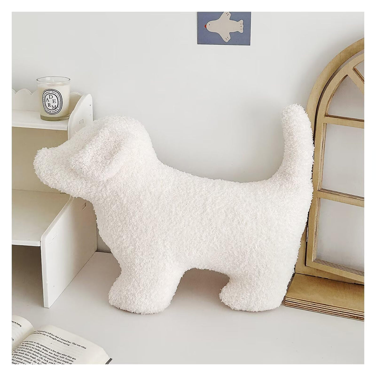 Animals Shaped Throw Pillow for Bed,Home Decorative Pillows for Bedroom Aesthetic,Soft Dog Pillow for Couch,Handmade Living Room Throw Pillow