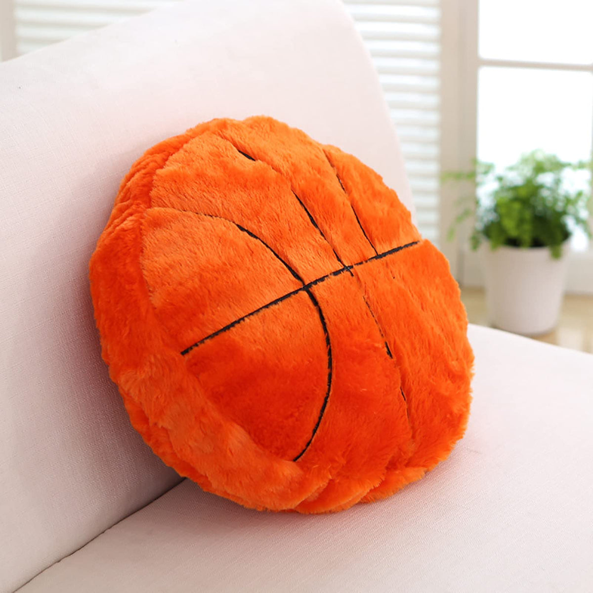 Jetec 2 Pcs Football Plush Pillow Toy 14" Fluffy Football Room Decor