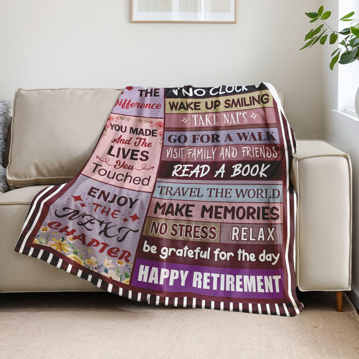 Retirement Gift for Woman or Men, Retirement Blanket for Women 50"X60"