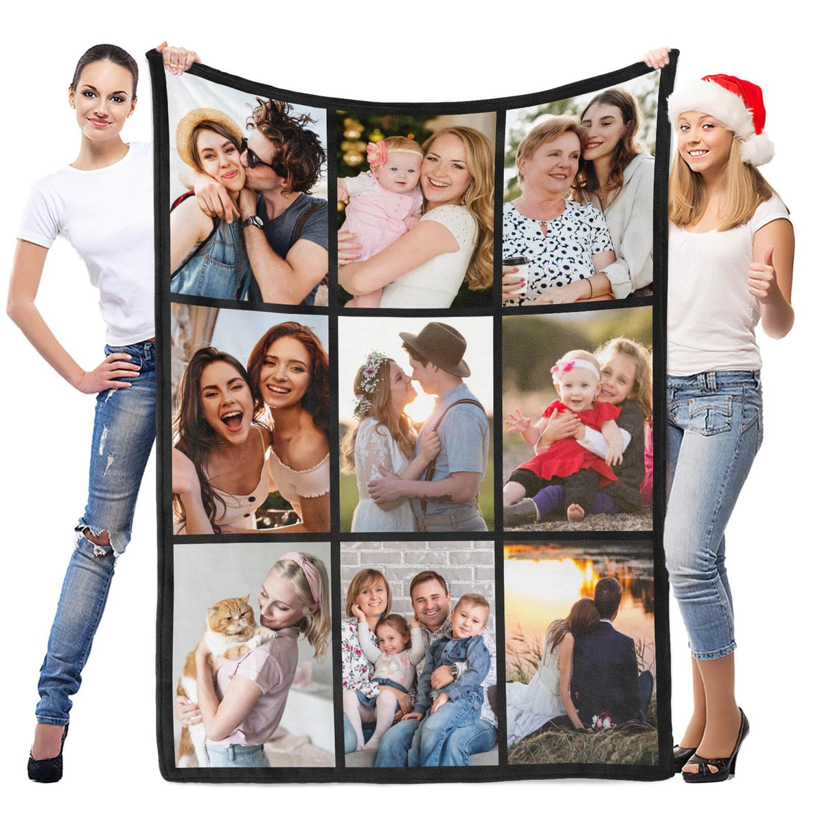 inkArts Custom Blanket with Photo, Personalized Blanket, Customized Photo Blankets, Customizable Picture Blankets, Anniversary Photo Gifts for Women Men Her Him Girlfriend Boyfriend Wife Husband