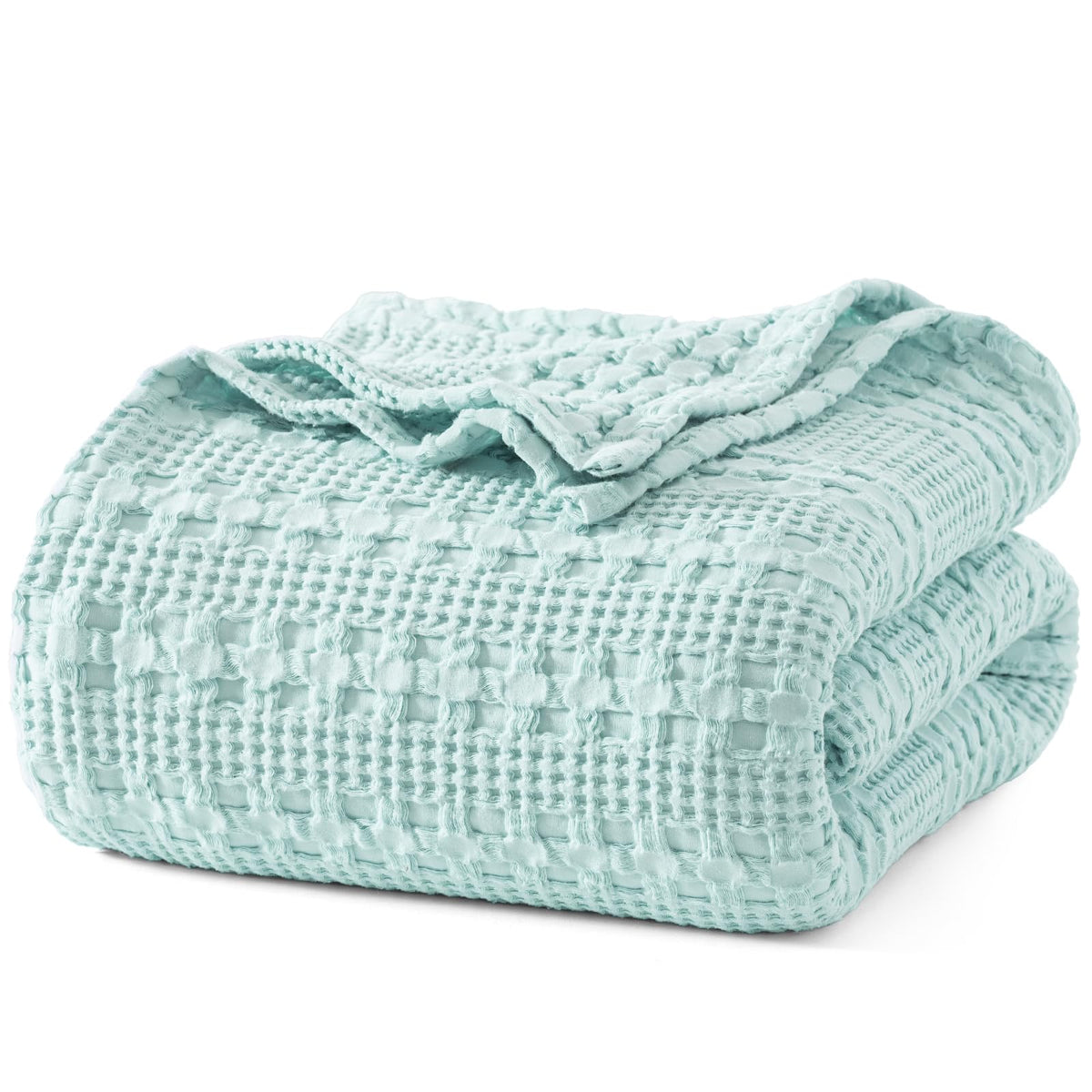 PHF Lightweight 100% Cotton Waffle Throw Blanket for Couch, Light Taupe