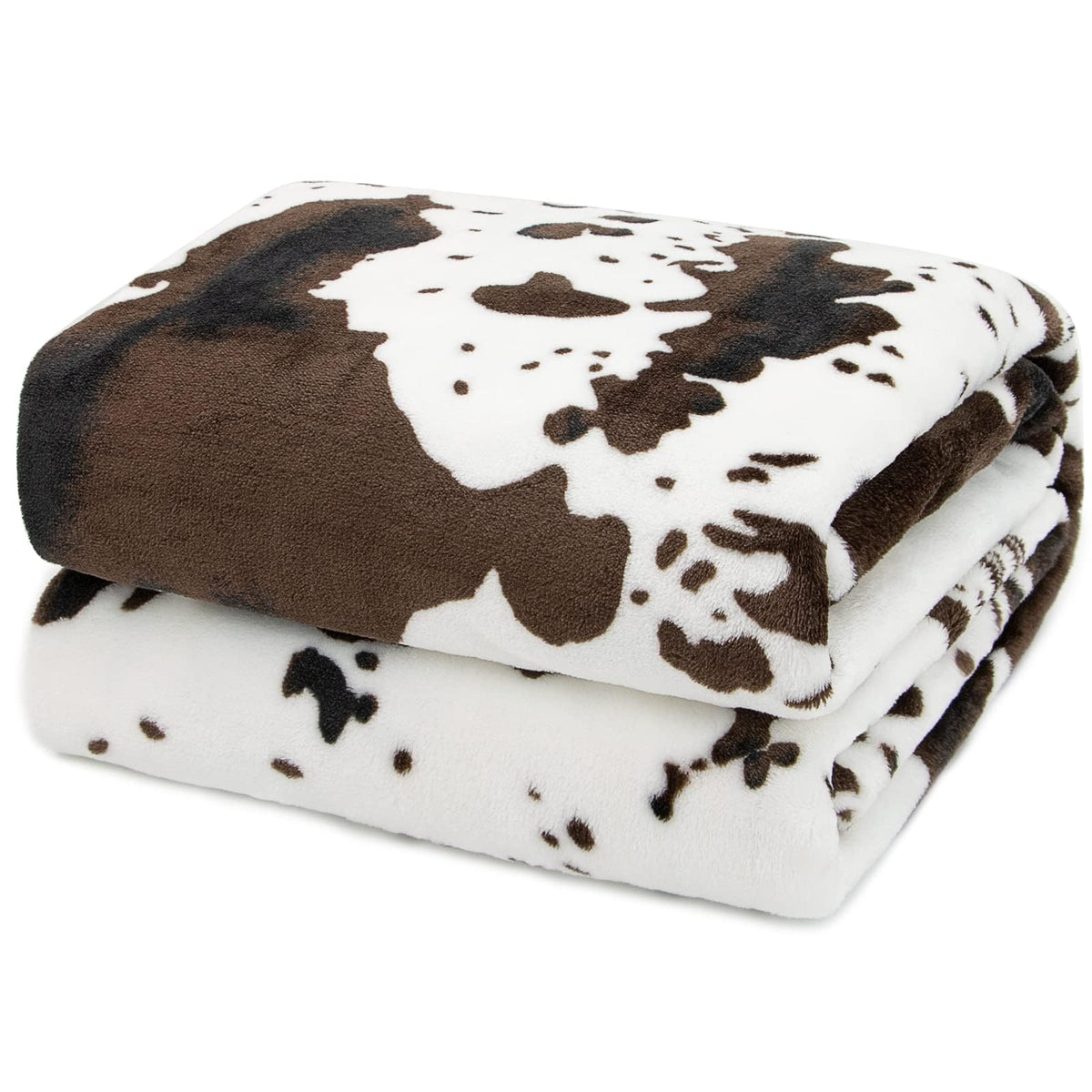 Cow Print Blanket Warm Plush Cute Black Cow Throw Blanket Soft Fleece Flannel Lightweight Throw Blankets Sofa Couch Bed Travel Cow Bedding Room Decor for Kids Teens Adults 40"x50"