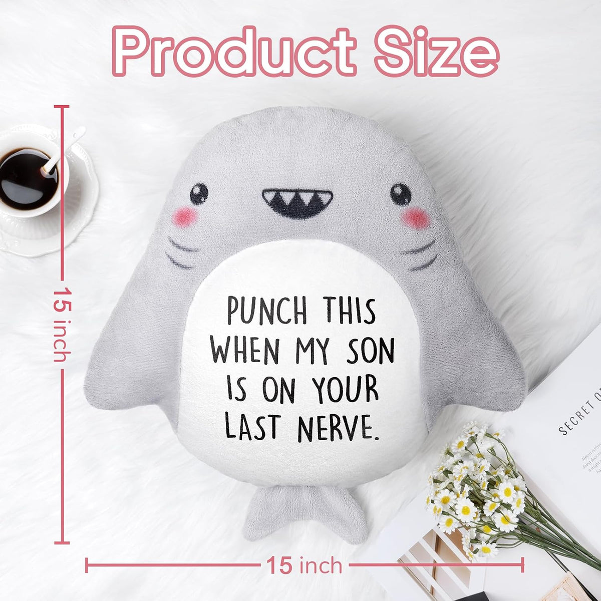 Funny Daughter in Law Gifts - Novelty Cute Shark Pillow