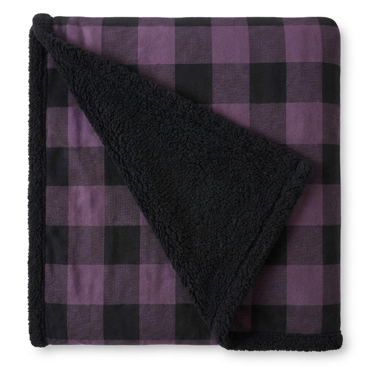 Eddie Bauer - Sherpa Reverse Throw Blanket for Bed or Couch, 50 x 60