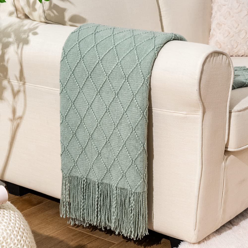 BATTILO HOME Rust Throw Blanket for Couch, 50"x60"