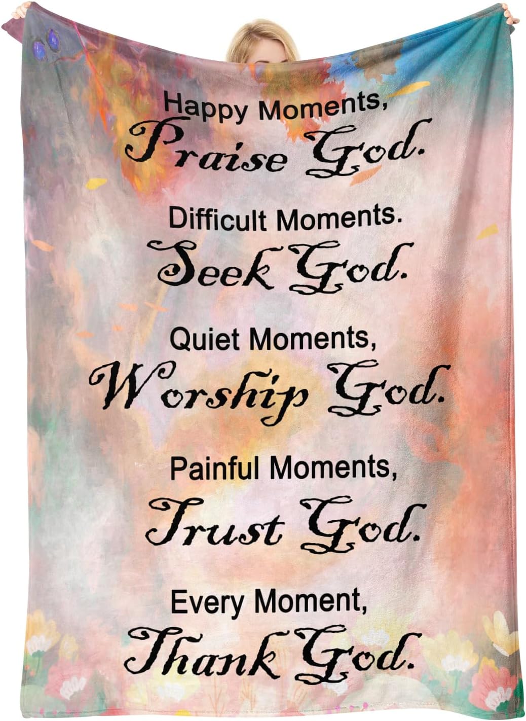 COMFAR Christian Gifts for Women Faith, Inspirational/Religious/Spiritual/Baptism Gifts for Adults/Girl, Soft Throw Blankets for Women/Men, First Holy Communion Gifts for Girls 40"x 50"