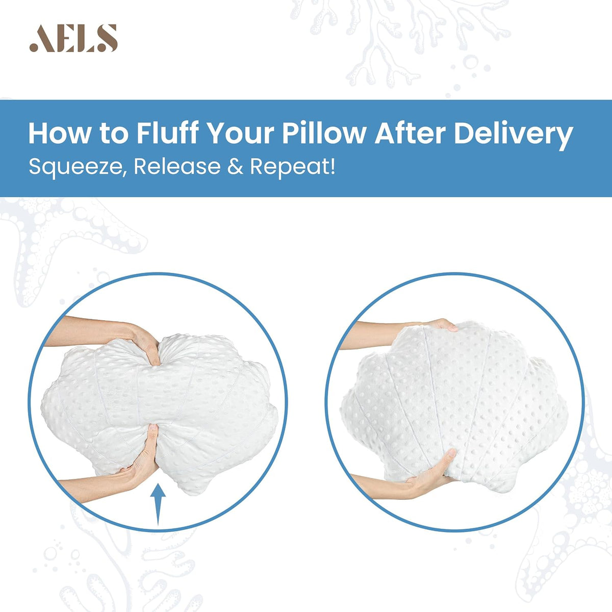 AELS Coastal Throw Pillows Set of 3, Starfish Shell Seahorse Pillows, Beach Ocean Nautical Themed Smooth Soft Minky Decorative Throw Pillows, Cute Pillow for Couch Sofa Bed Living Room Bedroom, White