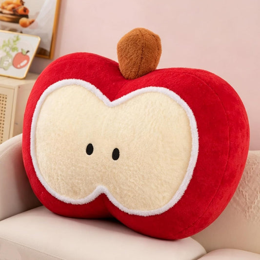 Apple Throw Pillow,Soft Plush Fruit Cushion