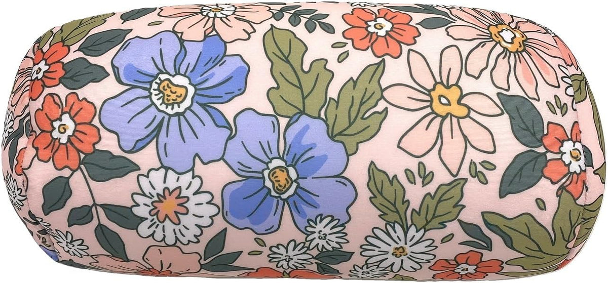Bookishbunny Microbead Cylinder Bolster Roll Pillow 13" x 7" (PastelFlowers)