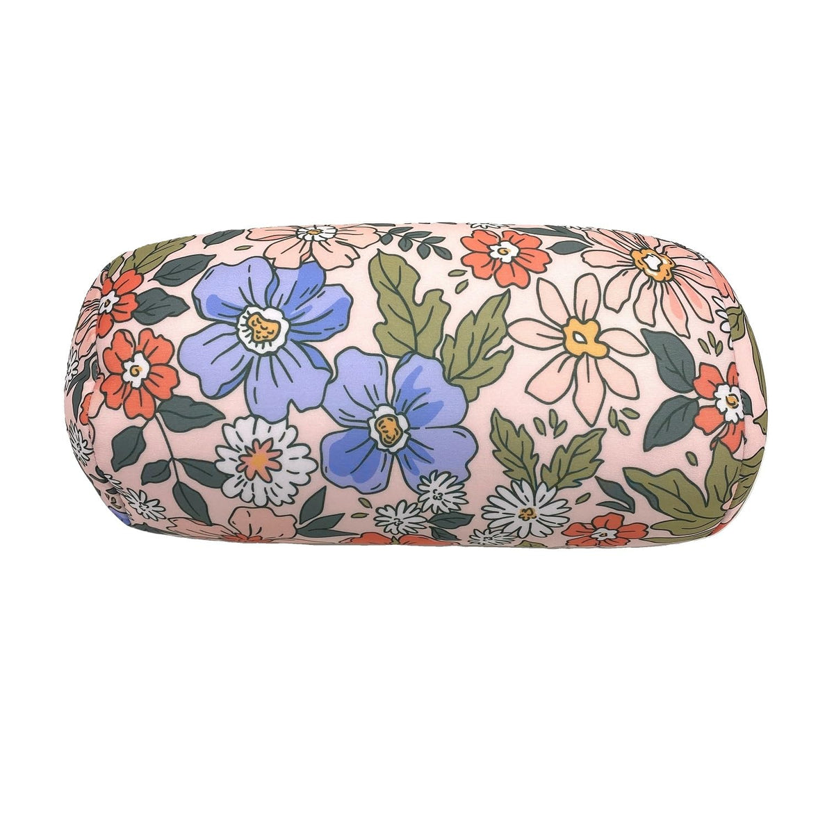 Bookishbunny Microbead Cylinder Bolster Roll Pillow 13" x 7" (PastelFlowers)