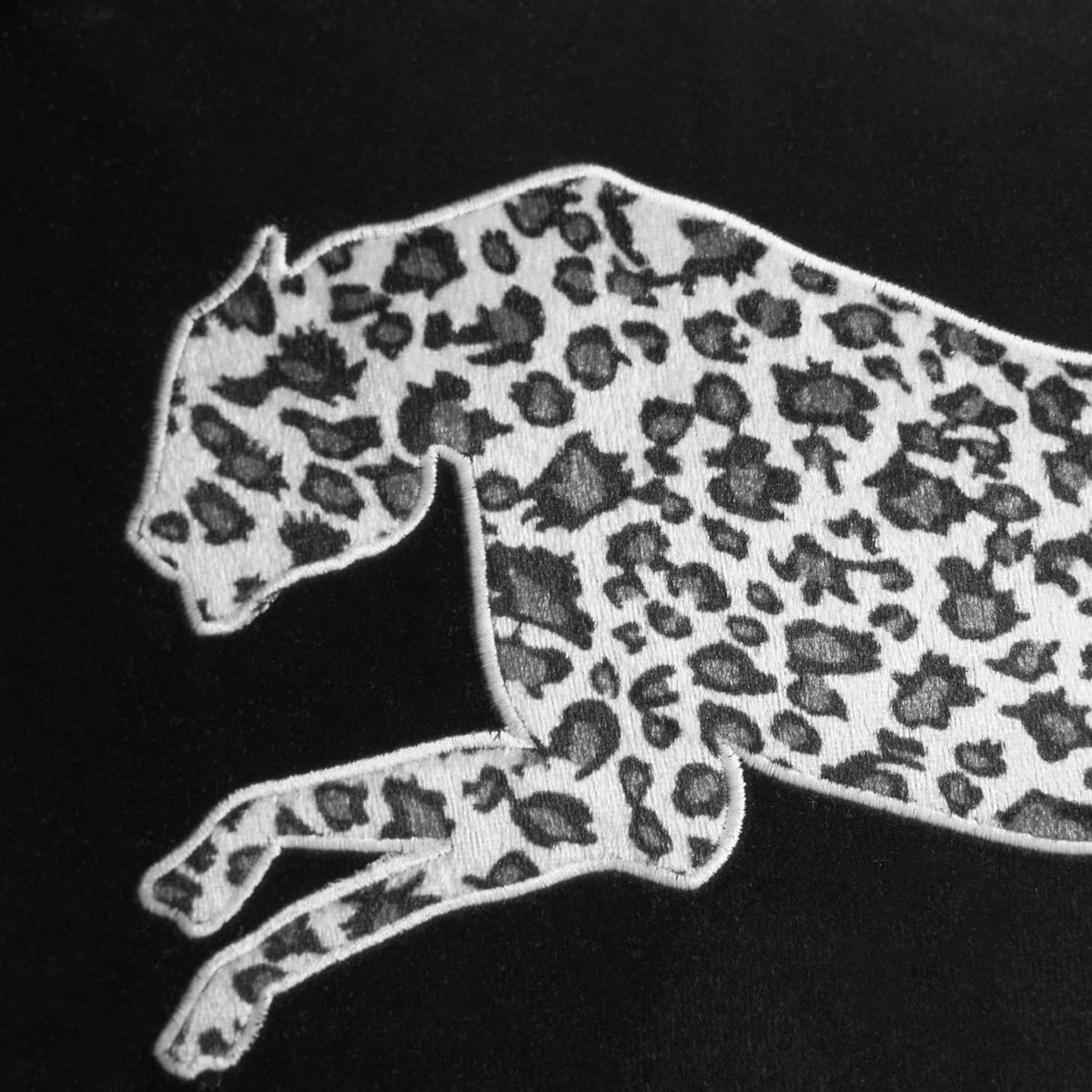 Juicy Couture Reversible Velvet Cheetah Pillow, 14" x 24" Decorative Pillow, Black
