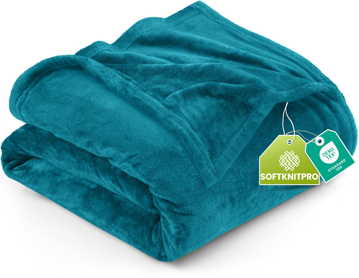 Utopia Bedding Ultra Soft Fleece Bed Blanket Full Size Grey (90x84 Inches)