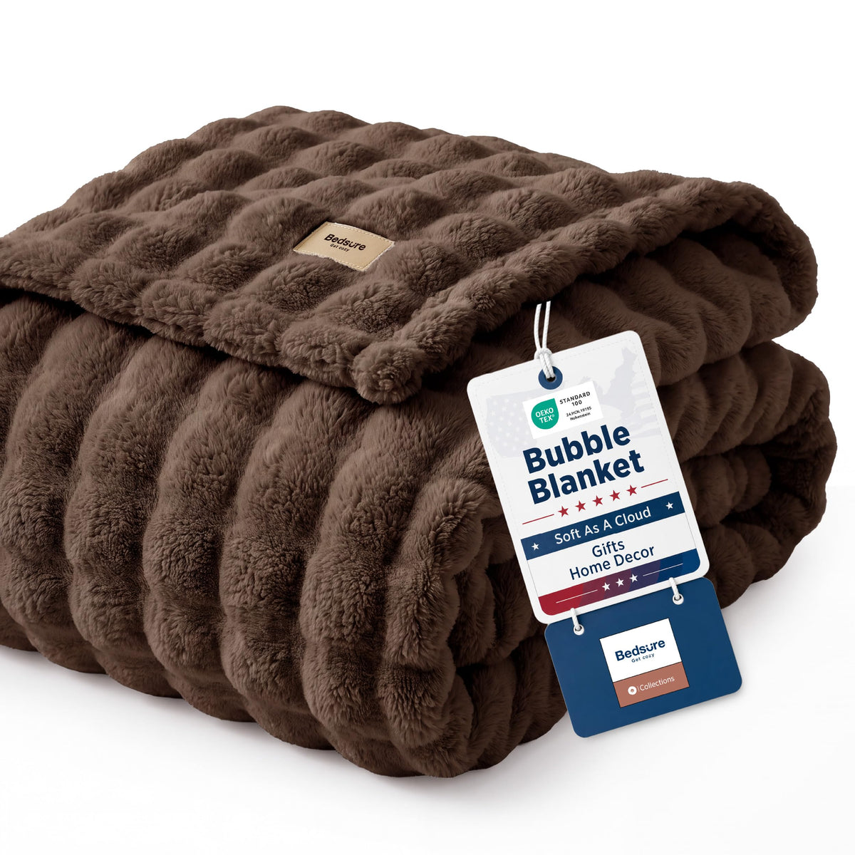 Bedsure Cloud Bubble Blanket, Soft Cozy Throw, Off White, 50"×60"