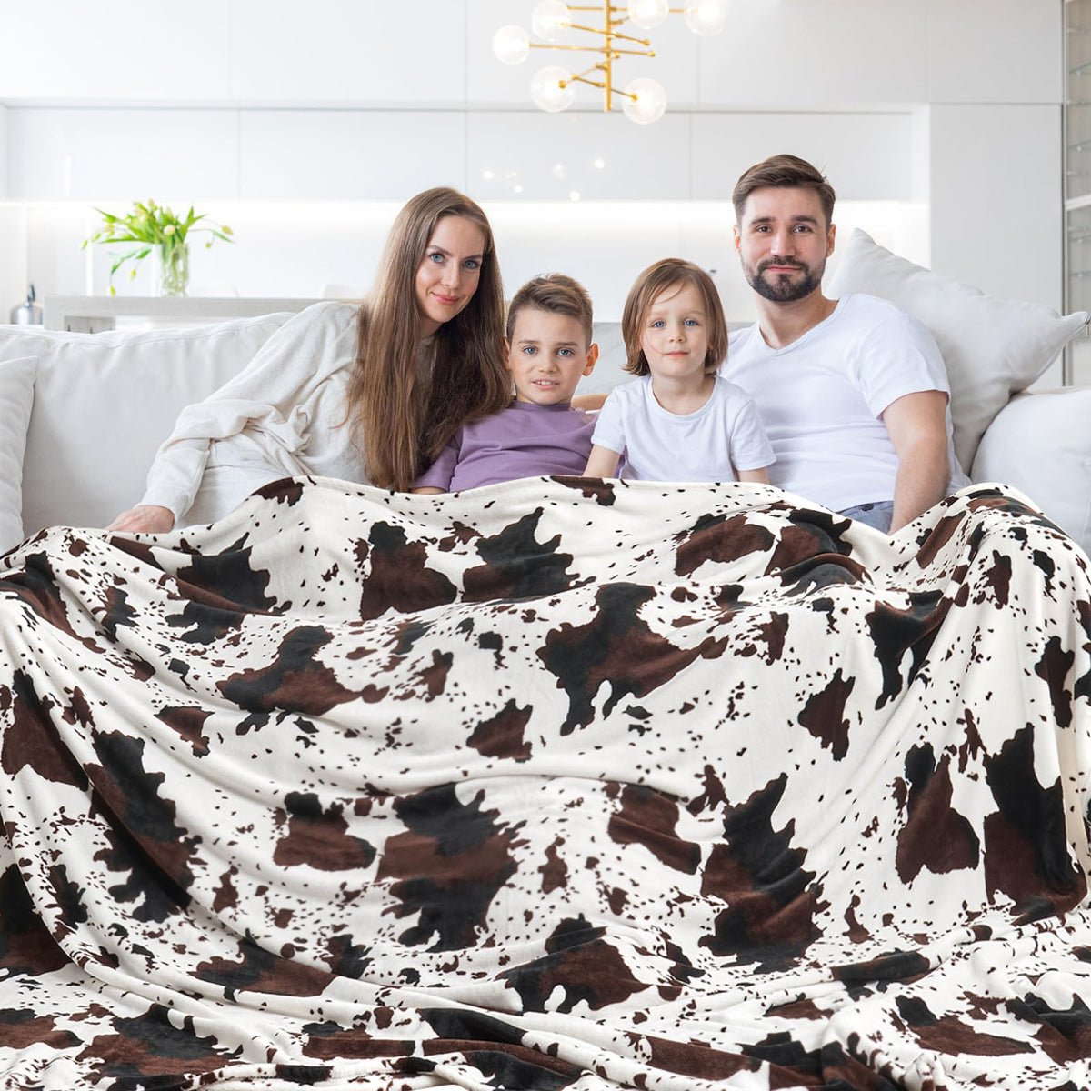 Edenleaf Leopard Print Blanket Fleece Throw for Bed Sofa Travel and Camping, Super Soft Cozy Fluffy Plush Cheetah Print Blanket for All Seasons 50"x60" (Dark Brown)