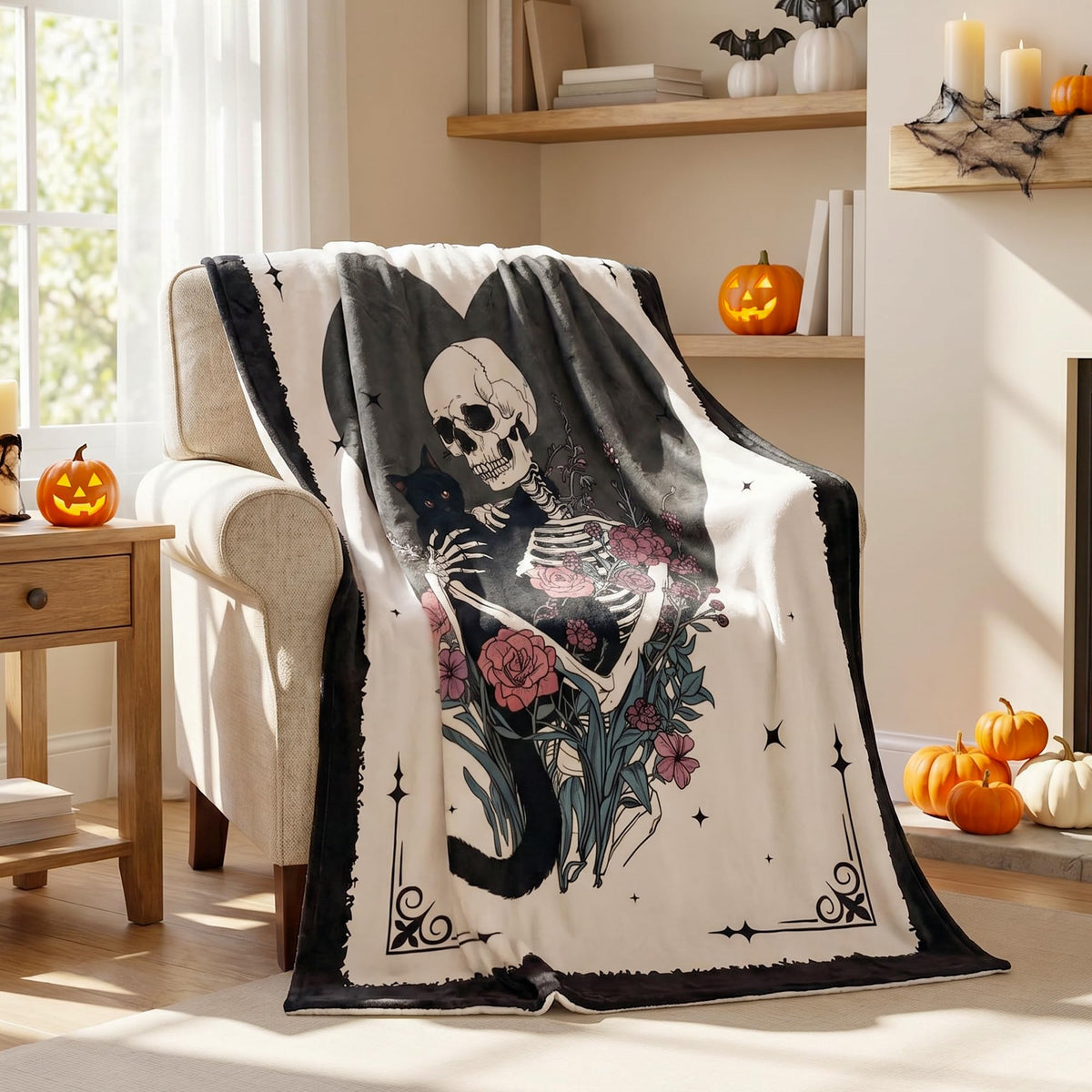 Autumn Harvest Flannel Throw Blanket, W50 x L70in