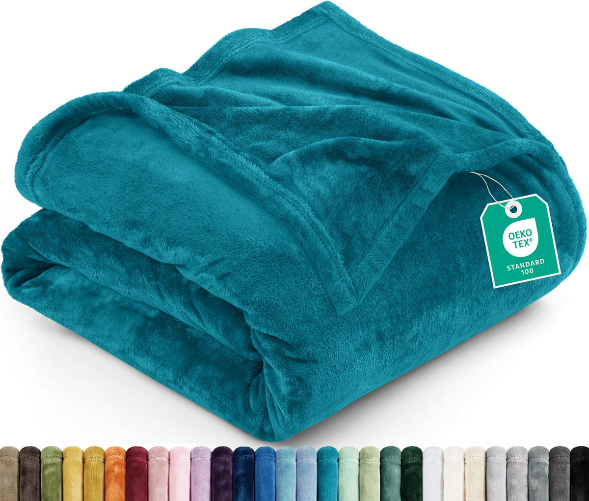 Utopia Bedding Ultra Soft Fleece Bed Blanket Full Size Grey (90x84 Inches)