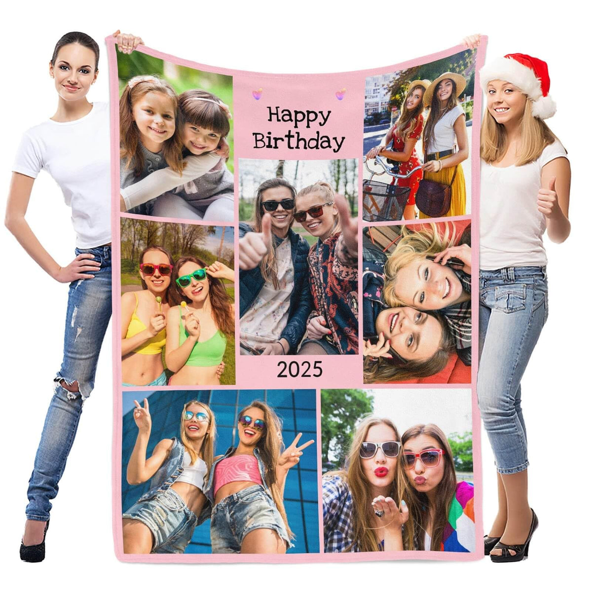 inkArts Custom Blanket with Photo, Personalized Blanket, Customized Photo Blankets, Customizable Picture Blankets, Anniversary Photo Gifts for Women Men Her Him Girlfriend Boyfriend Wife Husband