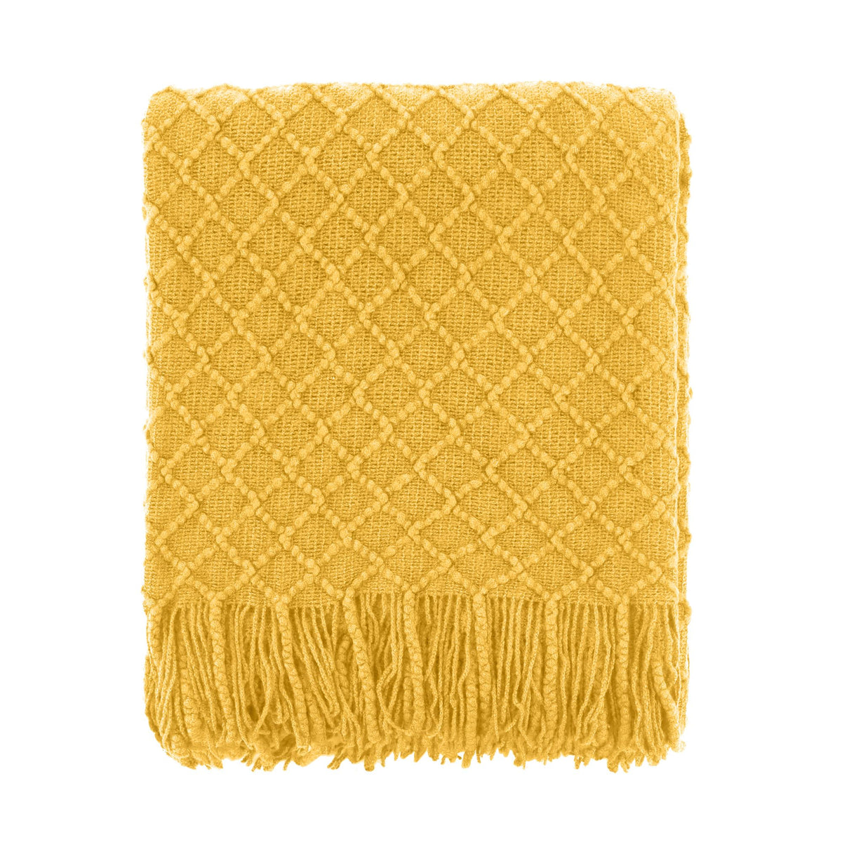 CREVENT Farmhouse Boho Knitted Throw Blanket for Couch Sofa Chair Bed Home Decoration, Soft Warm Cozy Light Weight for Spring Summer Fall (50''X60'' Sage Green)