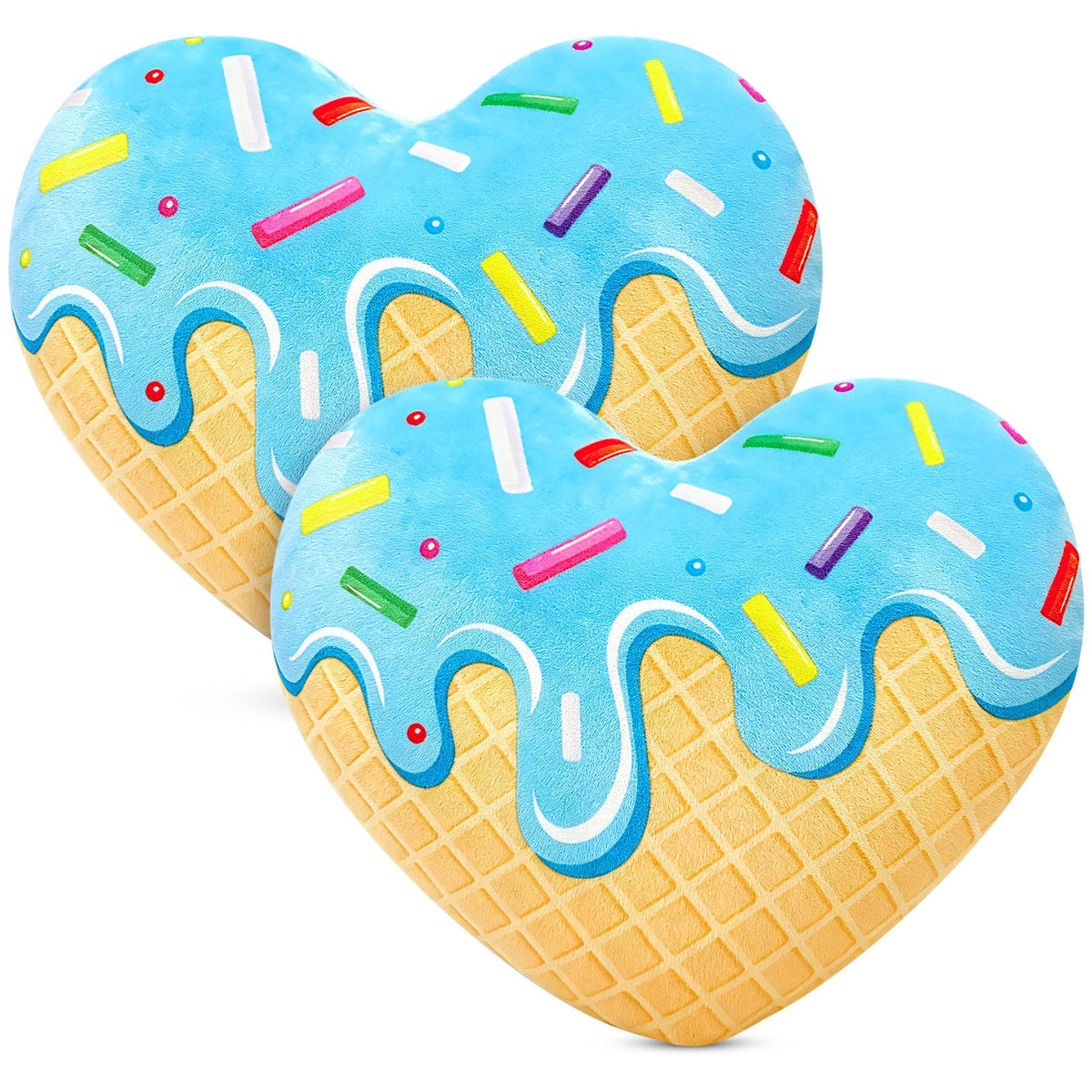 2Pcs 11" Fluffy Football Throw Pillow for Game Day Sofa Car Decor