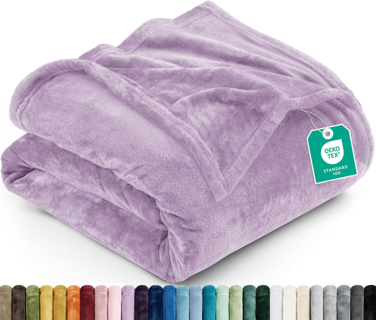 Utopia Bedding Ultra Soft Fleece Bed Blanket Full Size Grey (90x84 Inches)