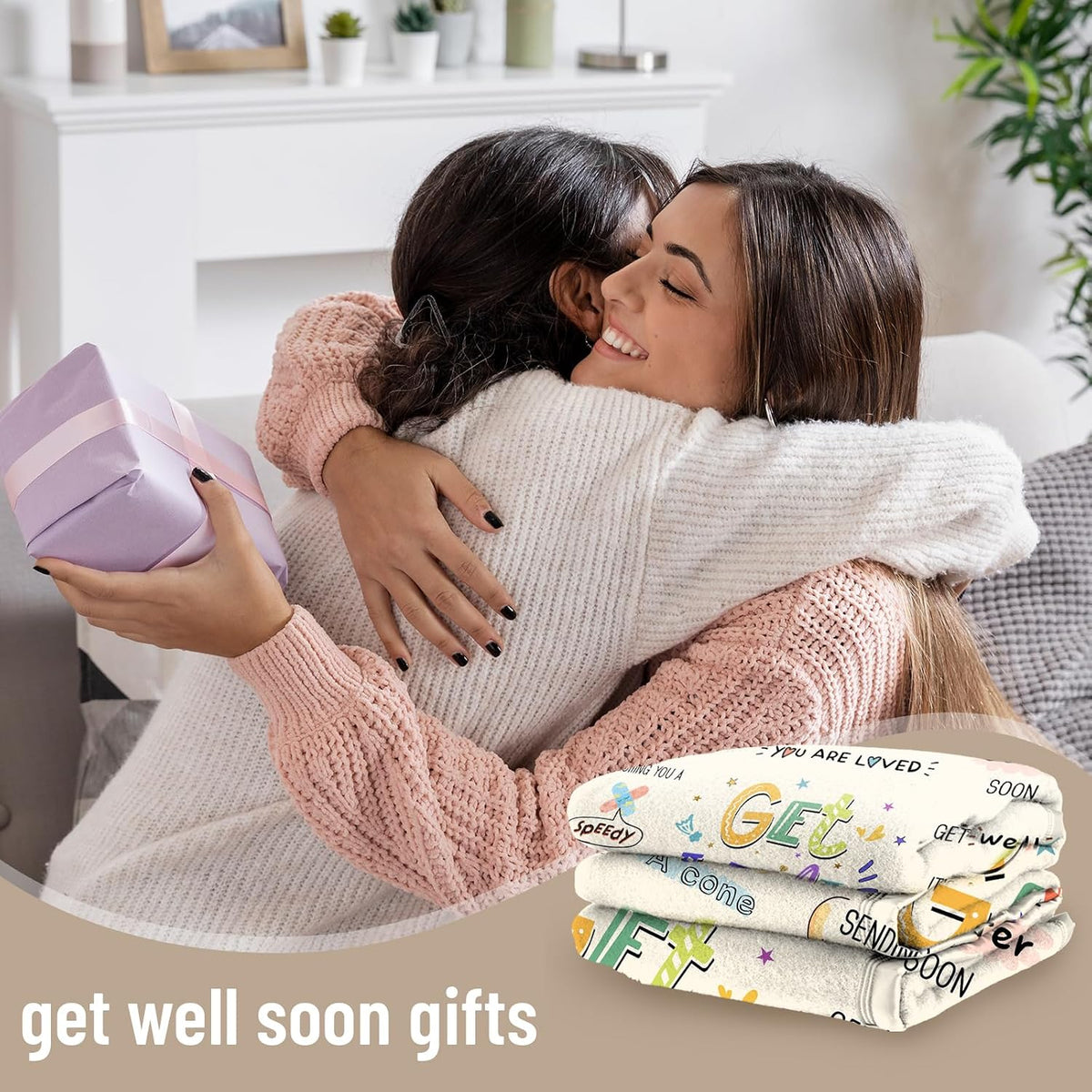 Get Well Gifts for Women After Surgery, Healing Blanket 60”×50”