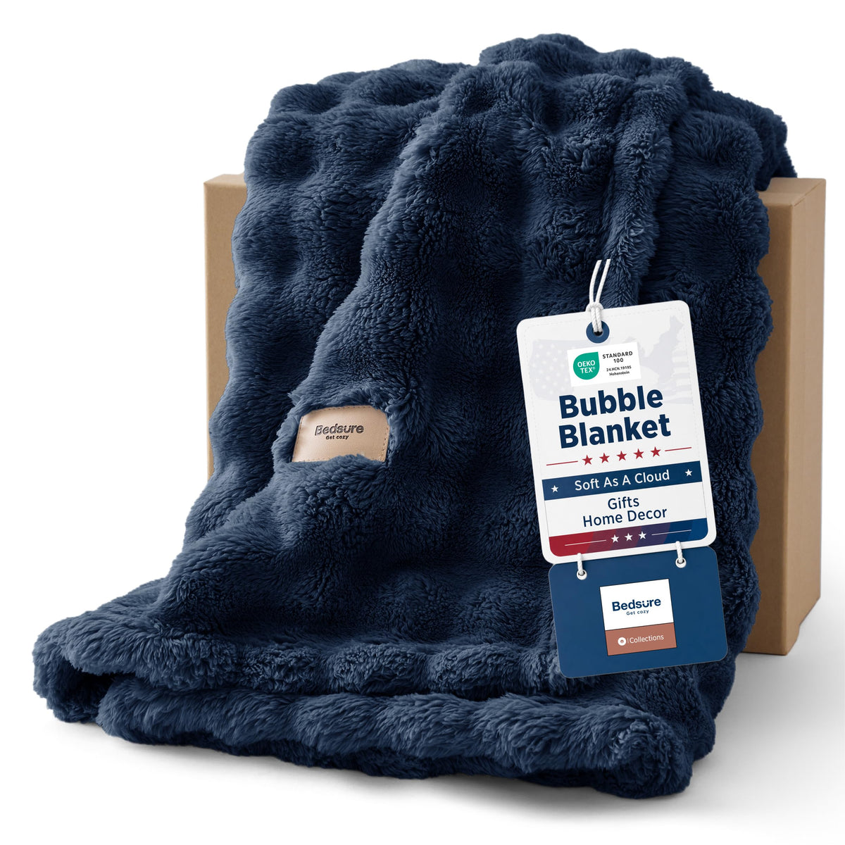 Bedsure Cloud Bubble Blanket, Soft Cozy Throw, Off White, 50"×60"