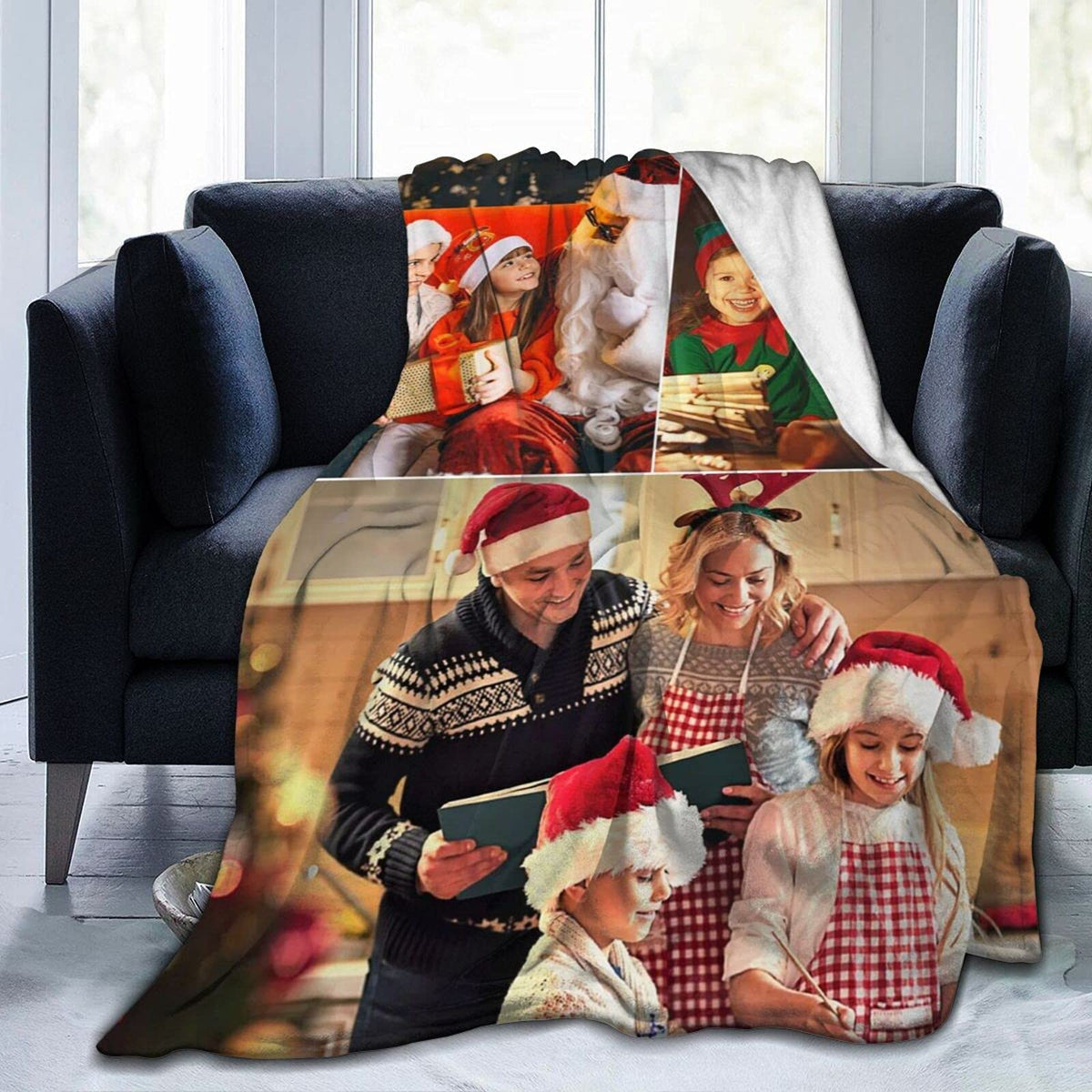 QETXVI Custom Blanket with Photos, USA Made 40"x 50"