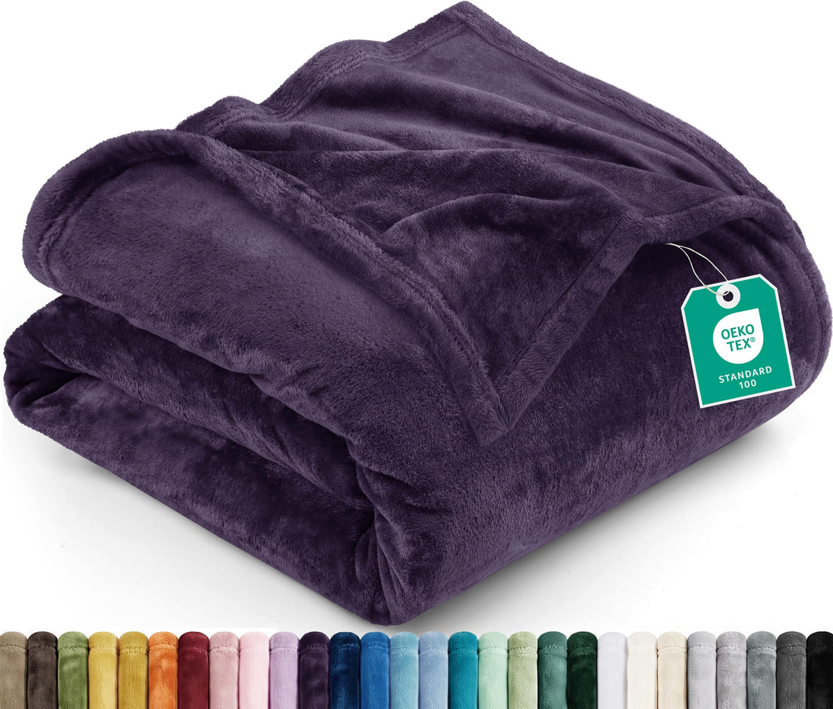 Utopia Bedding Ultra Soft Fleece Bed Blanket Full Size Grey (90x84 Inches)
