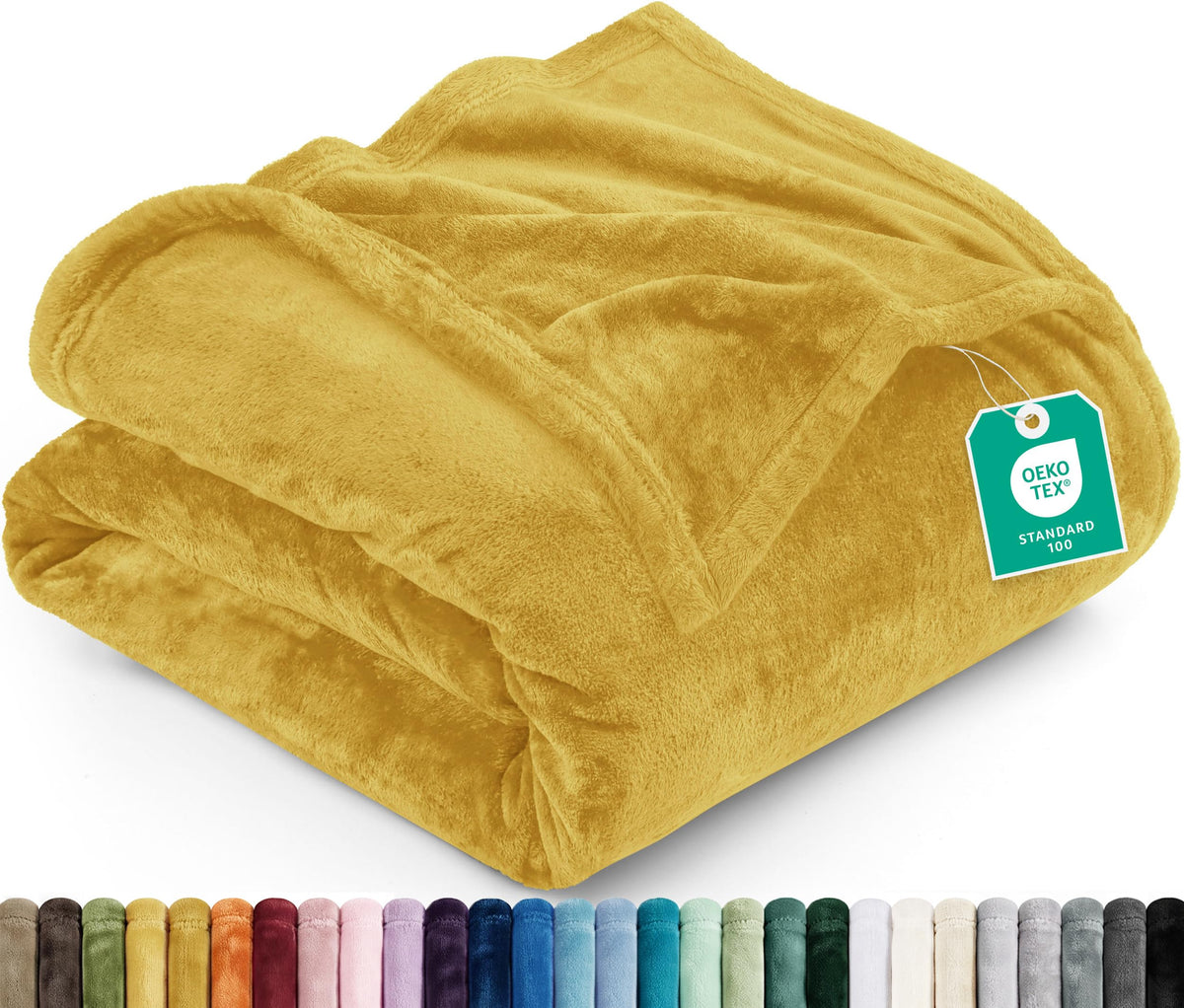 Utopia Bedding Ultra Soft Fleece Bed Blanket Full Size Grey (90x84 Inches)