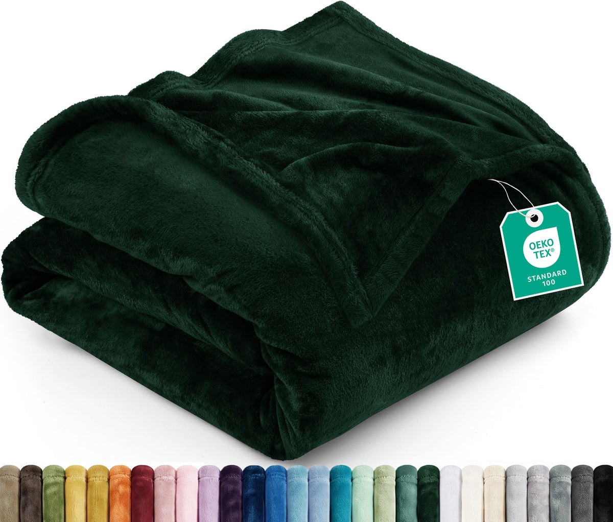 Utopia Bedding Ultra Soft Fleece Bed Blanket Full Size Grey (90x84 Inches)