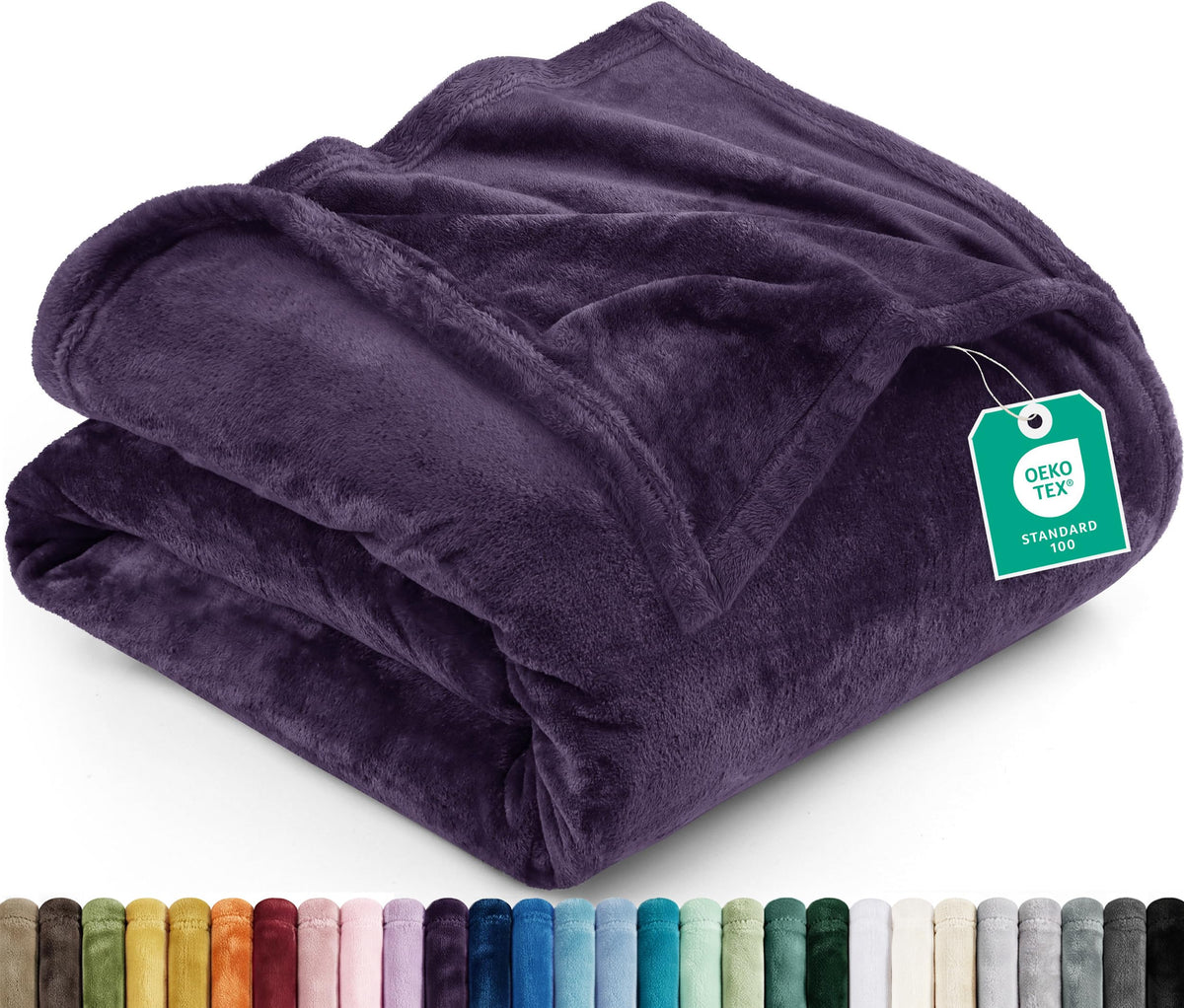 Utopia Bedding Ultra Soft Fleece Bed Blanket Full Size Grey (90x84 Inches)