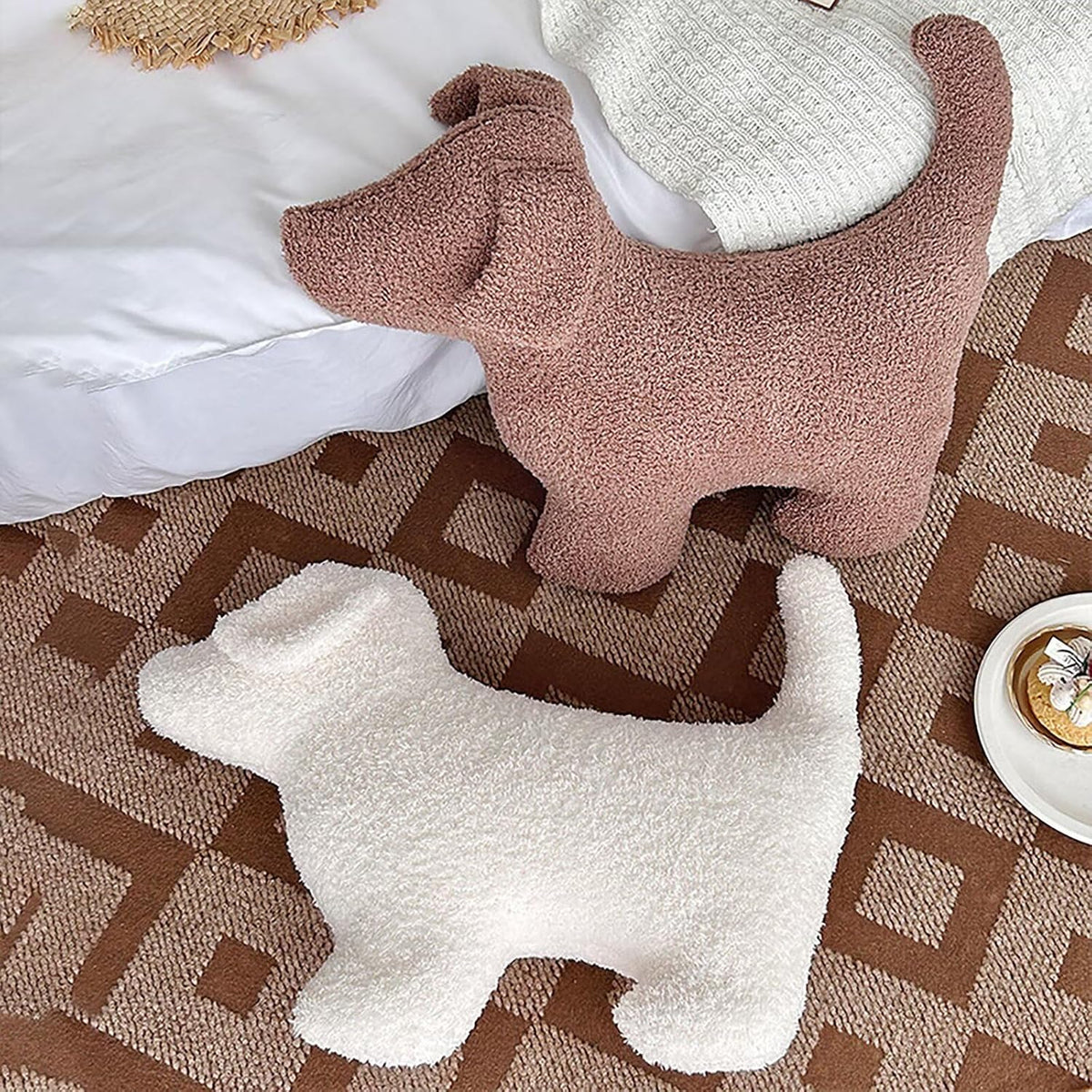 Animals Shaped Throw Pillow for Bed,Home Decorative Pillows for Bedroom Aesthetic,Soft Dog Pillow for Couch,Handmade Living Room Throw Pillow