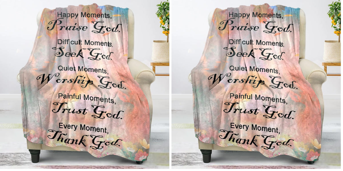 COMFAR Christian Gifts for Women Faith, Inspirational/Religious/Spiritual/Baptism Gifts for Adults/Girl, Soft Throw Blankets for Women/Men, First Holy Communion Gifts for Girls 40"x 50"