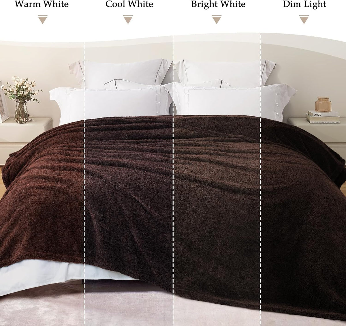 Exclusivo Mezcla Soft Plush Fleece Throw Blanket for Couch, Sofa, 50" x 60"