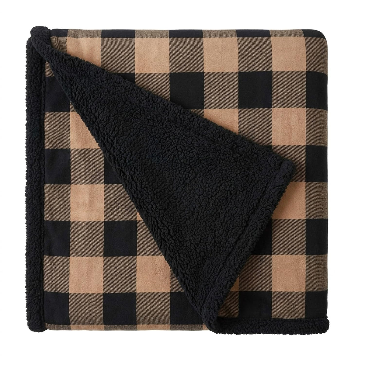 Eddie Bauer - Sherpa Reverse Throw Blanket for Bed or Couch, 50 x 60
