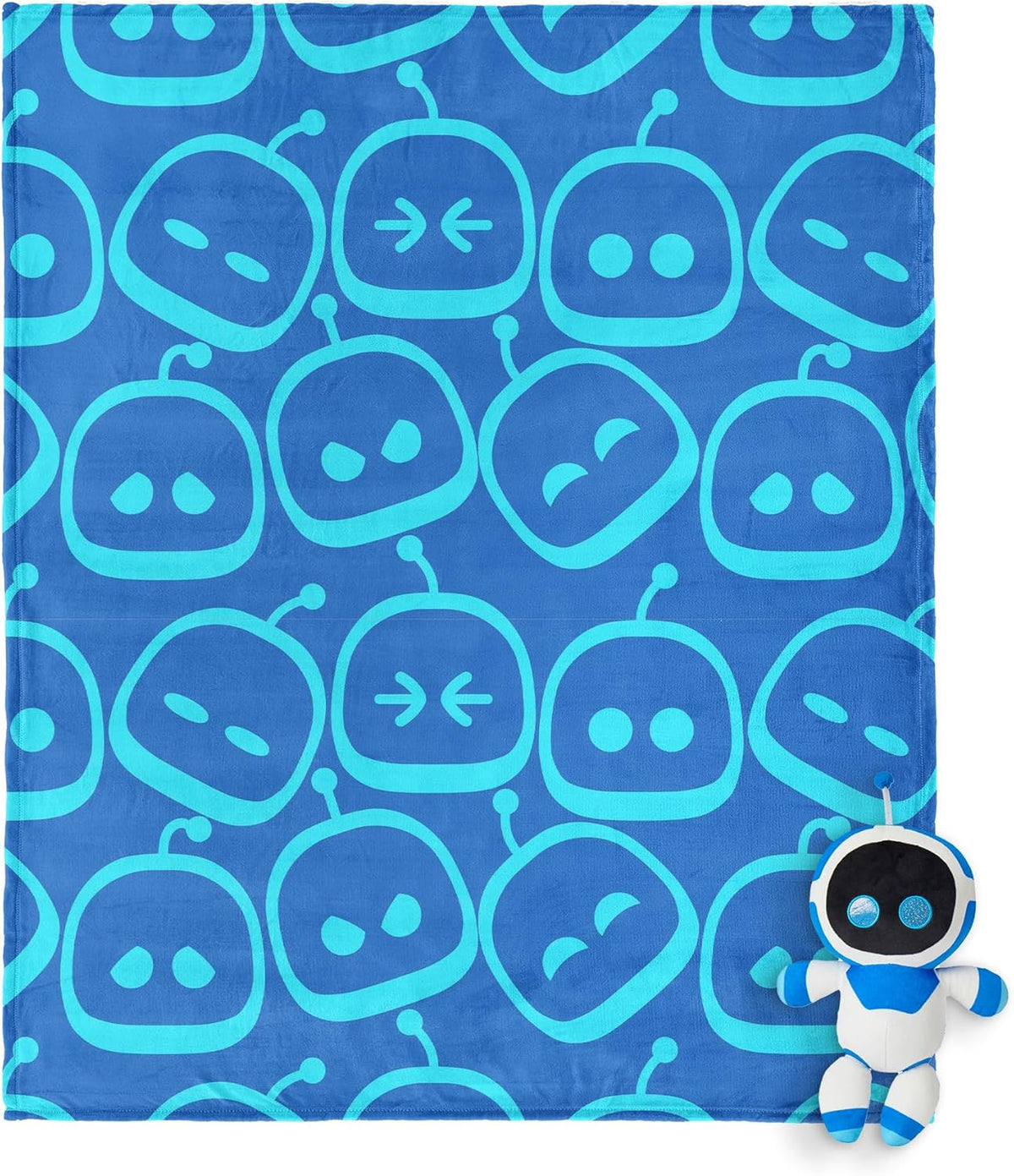 Northwest Astrobot Hugger Pillow & Silk Touch Throw Blanket Set, PlayStation Stuffed Pillow, 50x60 inch Blanket and 11 inch Plushie