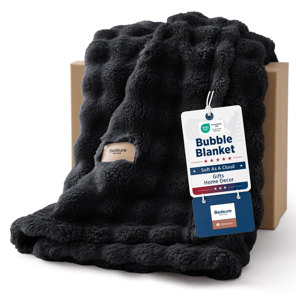 Bedsure Cloud Bubble Blanket, Soft Cozy Throw, Off White, 50"×60"