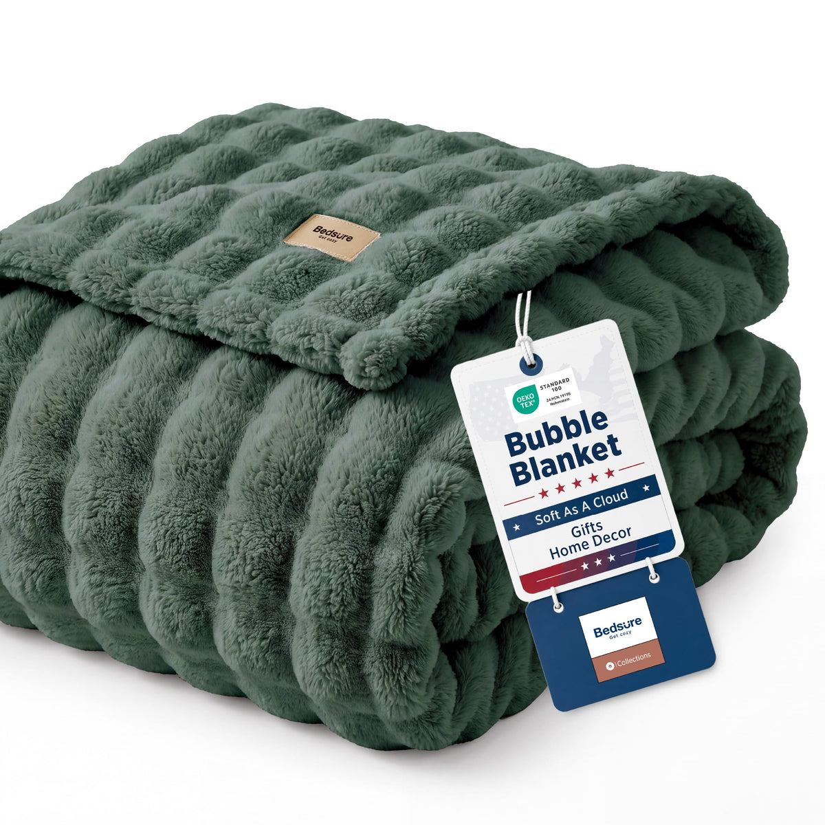 Bedsure Cloud Bubble Blanket, Soft Cozy Throw, Off White, 50"×60"