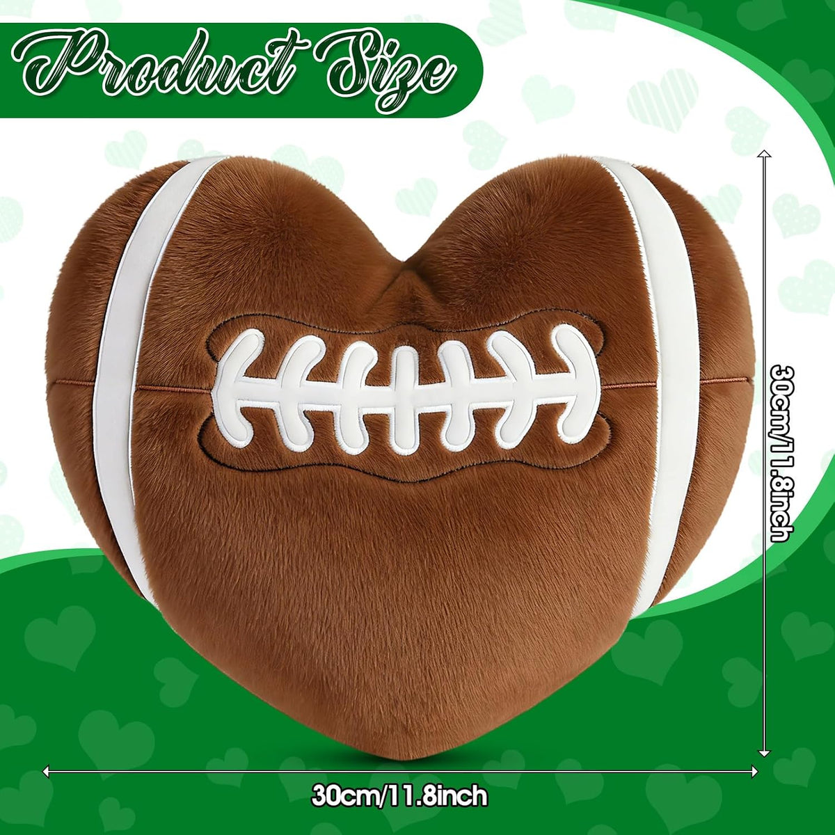 2Pcs 11" Fluffy Football Throw Pillow for Game Day Sofa Car Decor