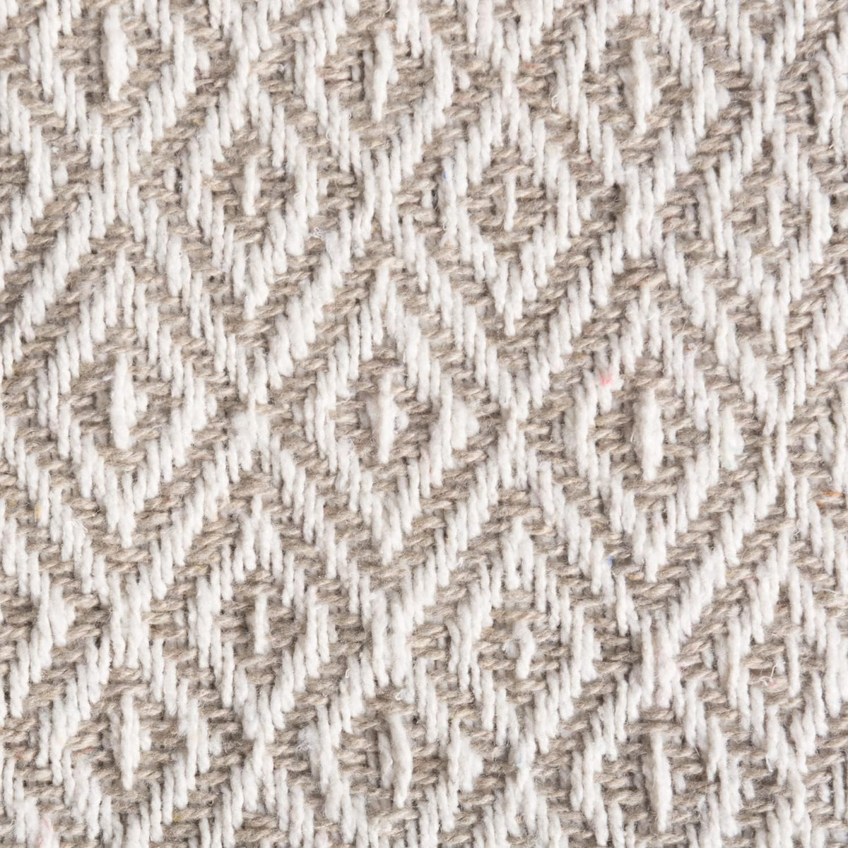 DII Rustic Farmhouse Double Diamond Woven Throw, 50x60, Stone