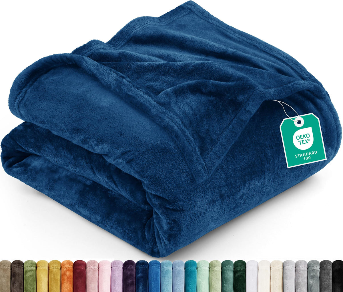 Utopia Bedding Ultra Soft Fleece Bed Blanket Full Size Grey (90x84 Inches)