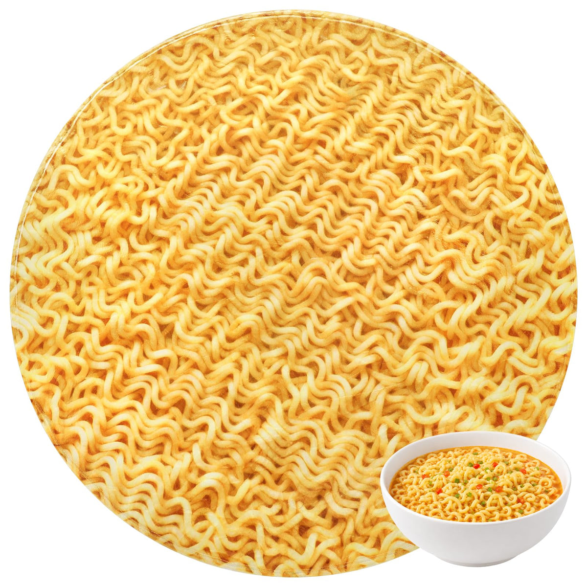 SeaRoomy Burrito Tortilla Blanket, Funny Food Throw Blanket, Round 47inches