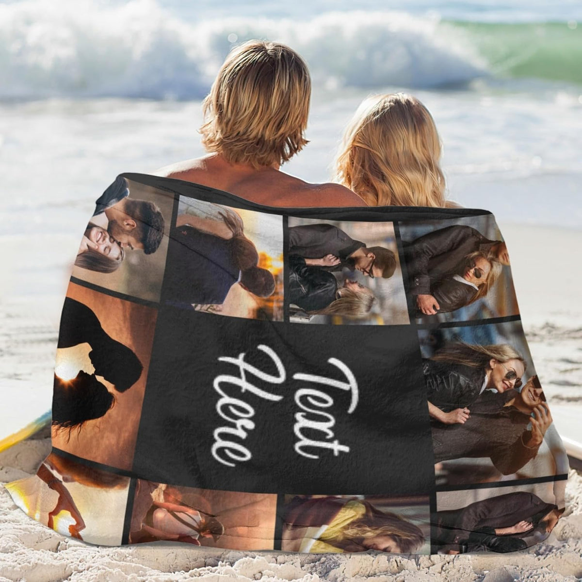Printwoo Custom Blanket with Picture Customized Thow Blankets Personalized Blanket Customizable Blanket Photo Blankets Customize Gifts for Girlfriend Boyfriend Wife Husband Mom Couple