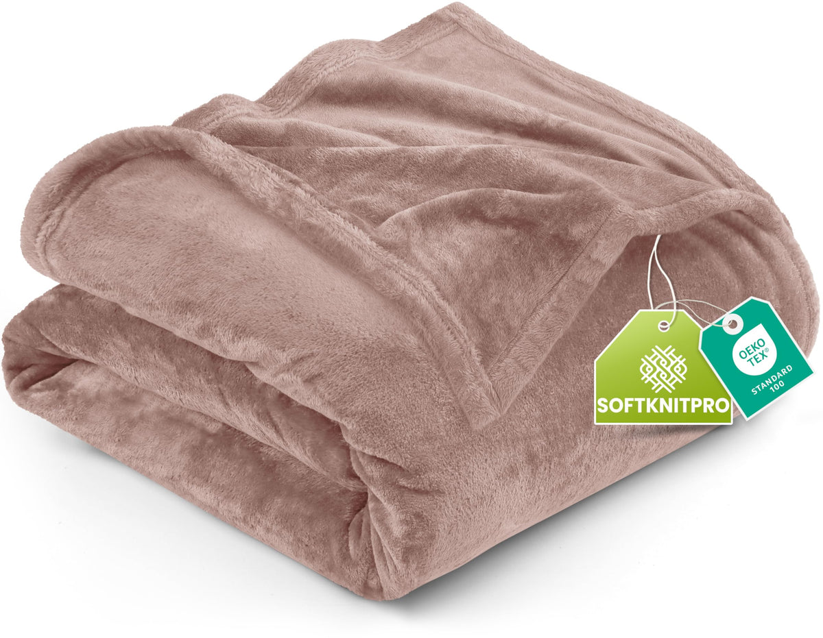Utopia Bedding Ultra Soft Fleece Bed Blanket Full Size Grey (90x84 Inches)